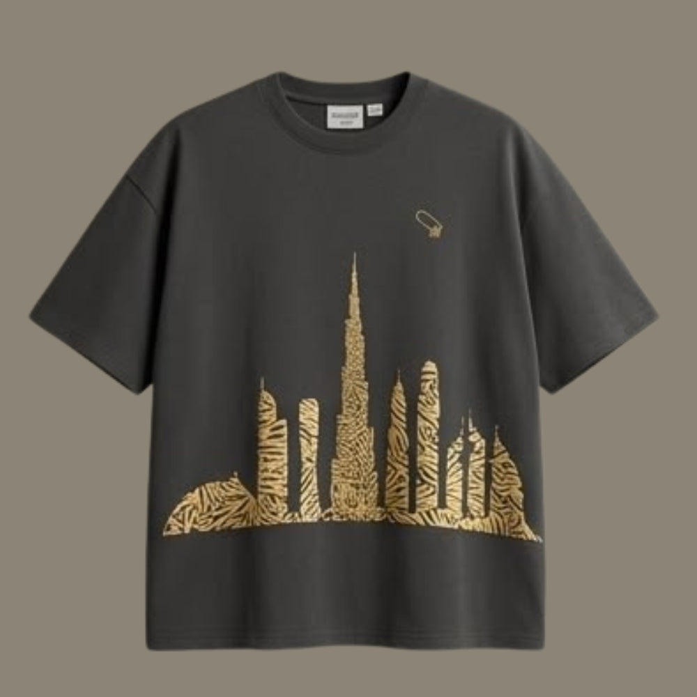 The Skyline Calligraphy Edition — Charcoal